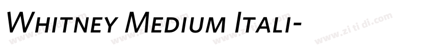 Whitney Medium Itali字体转换 Whitney Medium Itali字体转换